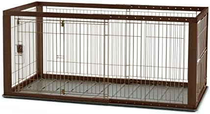 Richell Expandable Pet Crate with Floor Tray, Medium, Dark Brown post thumbnail image