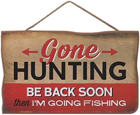 Open Road Brands Gone Hunting Then Fishing Hanging Wood Wall Decor – Funny Sign for Cabin, Lake House or Lodge post thumbnail image