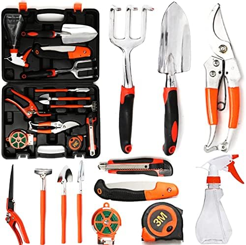 Scuddles Garden Tools Set – 12 Piece Heavy Duty Gardening Tools with Storage Organizer, Ergonomic Hand Digging Weeder, Rake, Shovel, Trowel, Sprayer, Gloves Gift for Men & Women post thumbnail image