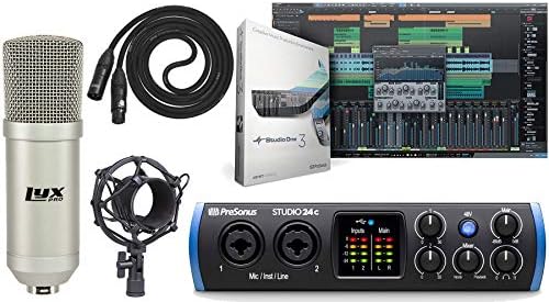 PreSonus Studio 24c 2×2 USB Type-C Audio/MIDI Interface and Studio One Artist Software kit with Condenser Microphone Shockmount, and XLR Cable post thumbnail image