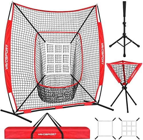 VAVOSPORT 7×7′ Baseball Net Set – Portable Softball & Baseball Net for Hitting and Pitching, Baseball Batting Tee, Ball Caddy, Strike Zone, Baseball Training Equipment for Adult Sport,Youth Practice post thumbnail image