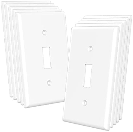 Tania Wiring Devices 10 Pack Toggle Light Switch Wall Plates, 1-Gang Standard Size Electrical Outlet Cover, Unbreakable Polycarbonate Thermoplastic, TAN-71W-10PCS – White, UL Listed post thumbnail image