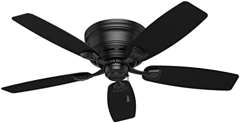 Hunter Fan Company 53118 Hunter 48″ Sea Wind Indoor/Outdoor Low Profile Ceiling Fan, Matte Black Finish post thumbnail image