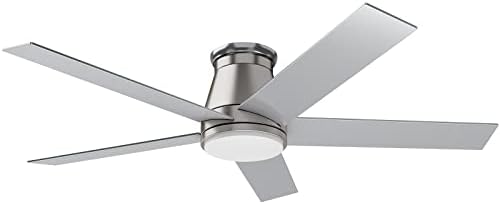 wurzee 52″ Flush Mount Ceiling Fan Brushed Nickel Ceiling Fan 6 Speeds DC Reversible Motor, Timing, Dimmable, 5 Blades For Bedroom,Living, Dining Outdoor Indoor Patio Porch Garage Shop post thumbnail image