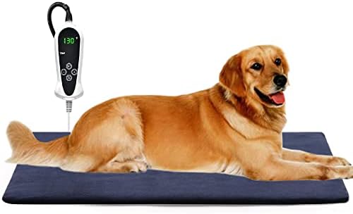 TJOY Pet Heating Pad Electric Heating Pad for Dogs and Cats Indoor Warming Mat Heated Pet Bed with Auto Power Off (L:32”x20”(Blue)) post thumbnail image