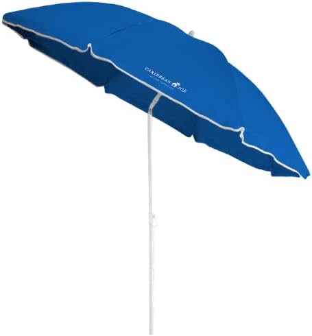 Caribbean Joe Beach Umbrella, Portable and Adjustable Tilt Sun Umbrella with UV Protection, Vented Canopy, Full 6 ft Arc post thumbnail image