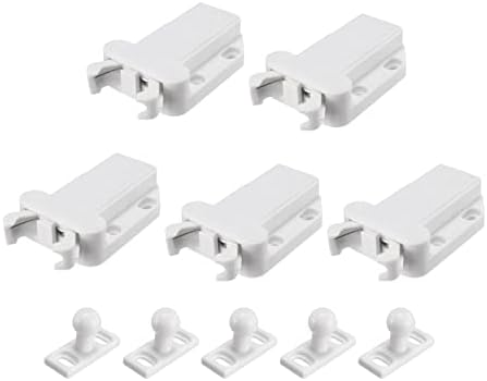 METALLIXITY Push Open Latch Lock Touch Catch (2.48″ x 1.69″) 5Pcs, ABS Plastic Cabinet Catch Touch Latch Cupboard – for Home Decoration, White post thumbnail image