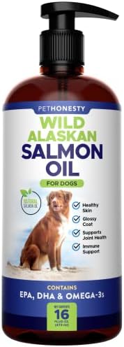 PetHonesty Wild Alaskan Salmon Oil for Dogs – Omega-3 for Dogs – Pet Supplement – EPA + DHA Fatty Acids, Helps with Sensitive Skin and Normal Shedding – Supports Joints, Brain & Heart Health – 16oz post thumbnail image