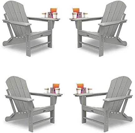 FOOWIN Adirondack Chair Set of 4, Lounge Chair w/4 in 1 Cup Holder Trays, Folding Patio Chairs Weather Resistant, Fire Pit Chair for Deck, Garden, Backyard & Lawn Furniture (Set of 4, Grey) post thumbnail image