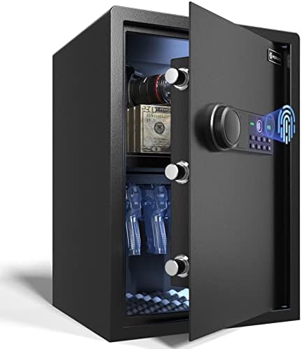 XDeer CS50 Biometric Gun Safe Lock Box – (2.04 Cubic Feet) Quick-Access Security Safe with Fingerprint Scanner, Gun Rack, and Steel Construction for Home, Office post thumbnail image