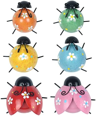 YEAHOME Cute Ladybugs Outdoor Wall Decor, 3D Metal Wall Art Spring Decor, Rustic Wall Sculptures & Statues for Farmhouse, Porch, Patio, Lawn, Fence, Backyard Decorations Set of 6 post thumbnail image