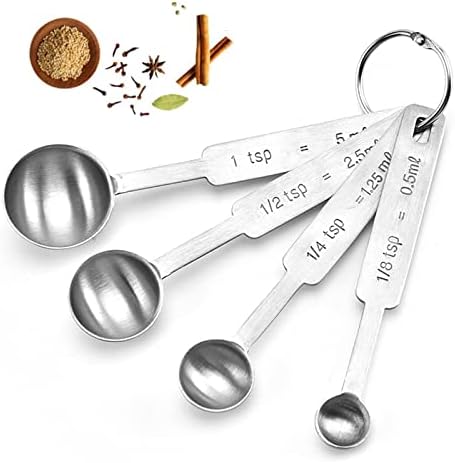 4 Measuring Spoons/Set Stainless Steel Seasoning Spoons With Scales, Used For Dry And Liquid Ingredients Kitchen Tools post thumbnail image