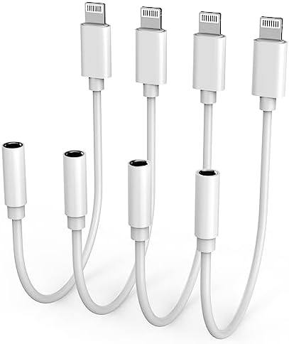 [Apple MFi Certified] Headphone Adapter for iPhone,4 Pack Lightning to 3.5 mm Headphones Jack Adapter Converter Dongle Auxiliary Audio Splitter Cable Compatible with iPhone 14 13 12 11 X XS 8 post thumbnail image