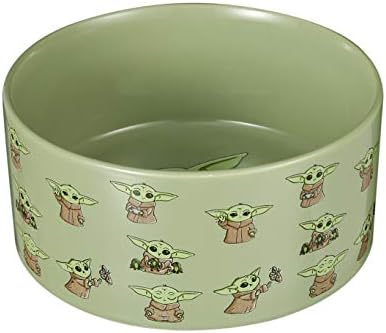 STAR WARS The Mandalorian Baby Yoda Ceramic Dog Bowl, 3.5 Cups | Meal Time Dog Food Bowl, Green Dog Bowl with Baby Yoda | Dog Water Bowl for Dry Food or Wet Food,1 Count (Pack of 1),FF16627 post thumbnail image