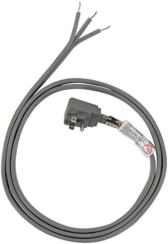 Certified Appliance Accessories 15-0346 15-Amp Appliance Power Cord, 6 Feet, 3 Wires, Grounded, Right Angle Plug Head, Gray post thumbnail image