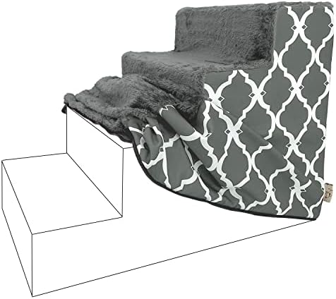 Best Pet Supplies Foam Pet Steps Cover for Small Dogs and Cats, Portable Ramp Stairs for Couch, Sofa, and High Bed Climbing (Cover Only) – Gray Lattice, 4-Step (H: 18″) (Cover Only) post thumbnail image