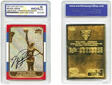 1998 Michael Jordan Fleer ’86 Rookie Signature Series 23KT Gold Card Prism Holo Refractor – Graded Gem Mint 10 post thumbnail image