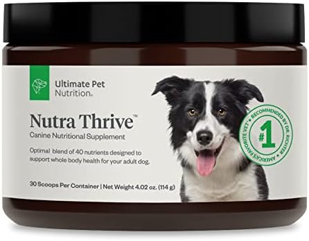 ULTIMATE PET NUTRITION Nutra Thrive™ Canine 40 in 1 Nutritional Supplement for Dogs, Powder Supplement for Dogs, Digestion and Immune Support 30 Servings post thumbnail image