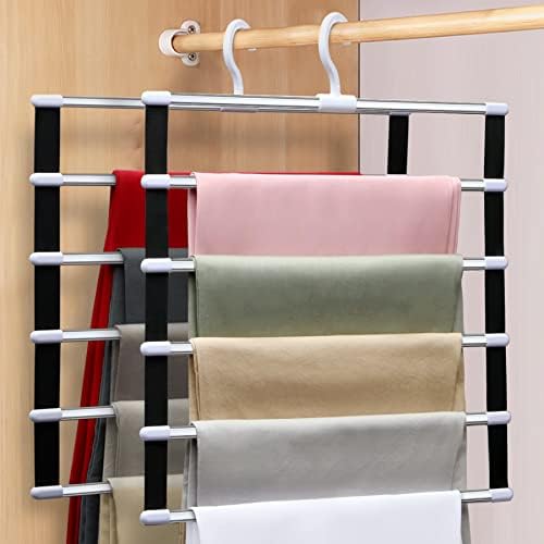 2 Pack Pants-Hangers-Space-Saving,Al Alloy-Closet-Organizers-and-Storage,Folding Non-Slip-Closet-Organizer-Clothes-Organization-and-Storage Jeans Trousers Scarf Hangers,College-Dorm-Room-Essentials post thumbnail image