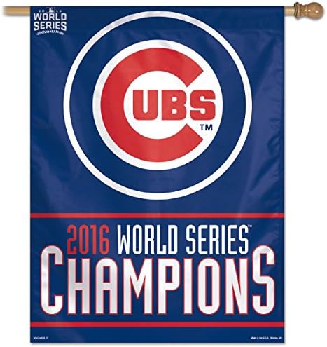 WinCraft MLB Chicago Cubs Banner27x37 Vertical Banner 2016 World Series Champs Design, Team Colors, One Size post thumbnail image