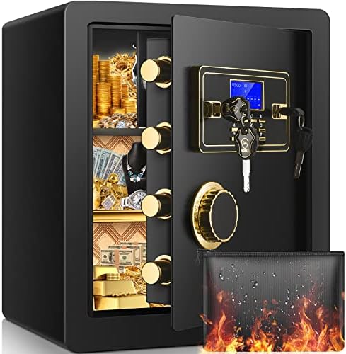 2.12 Cub Fireproof Waterproof, Security Home Safe with Fireproof Document Bag ,Inner Cabinet and LCD Display, Large Safe Box for Money Jewelry Documents post thumbnail image