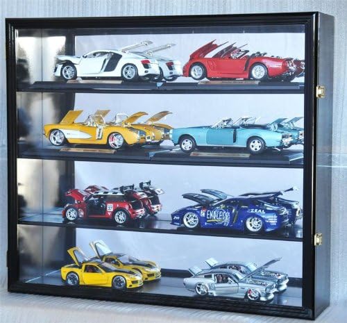 1/18 Scale Diecast Display Case Cabinet Holder Rack w/UV Protection- Lockable with Mirror Back Model Cars Holds 8 post thumbnail image