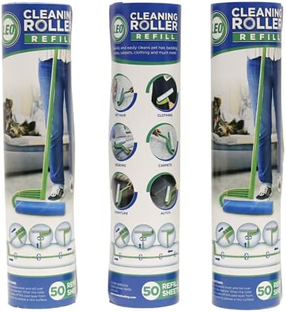 Leo Cleaning Roller Refill (3 Packs 150 Sheets) for Pet’s Hair Removal & Household Cleaning Great for Dog and Cat Hair Suitable for Most Large Rollers, mega Rollers, 10in Wide Rollers in The Market post thumbnail image