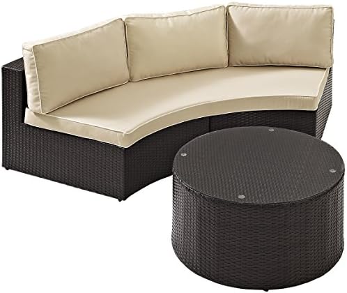 Crosley Furniture KO70034BR Catalina Outdoor Wicker 2-Piece Sectional Set (Sofa and Round Glass Top Coffee Table), Brown post thumbnail image