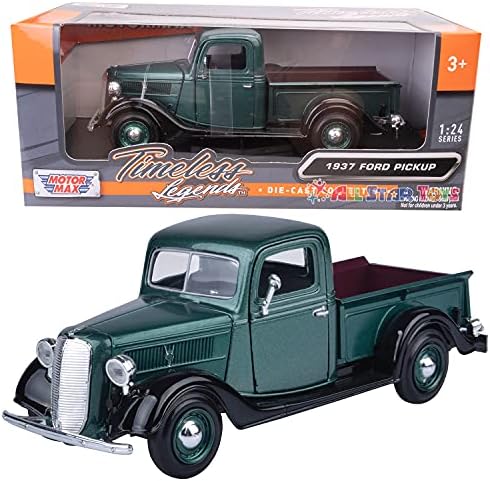 Motormax 1937 Ford Pickup Truck Green 1:24 Diecast Car post thumbnail image