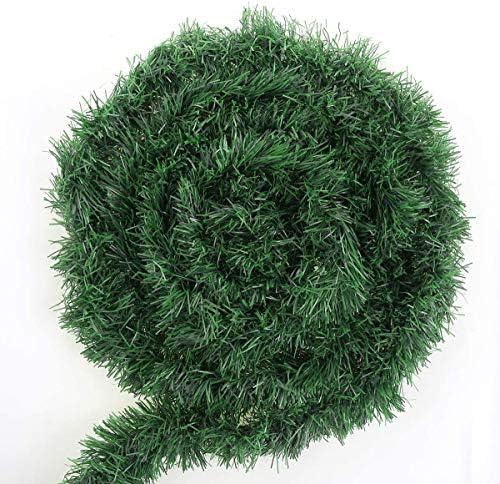 CCINEE 50 Feet Green Tinsel Garland Artificial Christmas Pine Decorative Garland Greenery Tinsel Stems Non-Lit Soft Twist Garland 12 Inch x 2Inch for Holiday Season Outdoor Indoor Party Decorations post thumbnail image