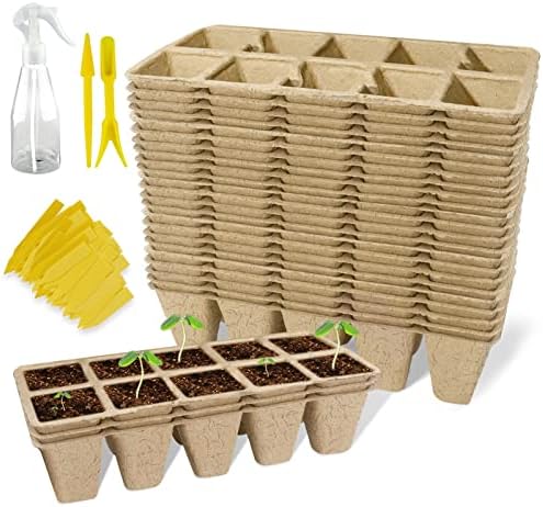 200 Cells Seedling Starter Tray Kit 20 Pack Peat Pots,Biodegradable Pots for Seedlings,Bonus 200 Plant Labels,2 Transplanting Tools,1 Spray Bottle,Greenhouse&Gardening Supplies for Plant Seeds post thumbnail image