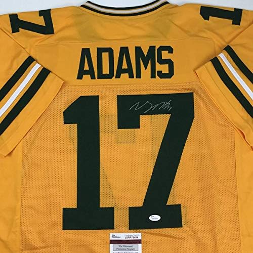 Autographed/Signed Davante Adams Green Bay Yellow Color Rush Football Jersey JSA COA post thumbnail image