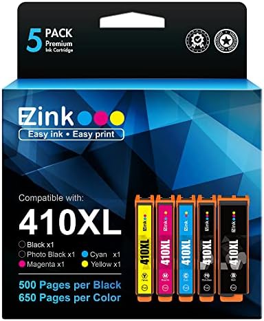 E-Z Ink (TM) Remanufactured Ink Cartridge Replacement for Epson 410XL 410 XL T410XL to use with Expression XP-640 XP-830 XP-7100 XP-530 XP-630 XP-635 (Black, Cyan, Magenta, Yellow, Photo Black) 5 Pack post thumbnail image