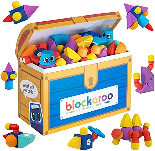 Blockaroo Magnetic Foam Blocks – STEM Preschool Toys for Children, Toddlers, Boys and Girls, The Ultimate Bath Toy – 100 Piece Set with Toy Chest, Bath Building Blocks, Engineering Toys for Kids 3-6 post thumbnail image