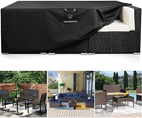 Paswith Outdoor Patio Furniture Covers Waterproof 600D Strong Tear Resistant Outdoor Table Covers, Patio Furniture Covers Windproof UV & Fade Resistant For Outdoor Furniture(74″Lx47″Wx28″H) post thumbnail image