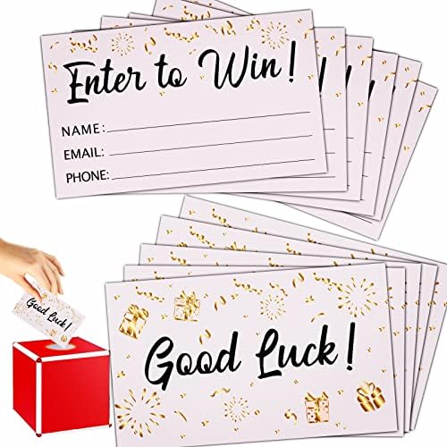 300pcs Enter to Win Raffle Tickets Cards, 3.5”x2″ Entry Form Cards with Name Email and Phone Number for Events Contests,Ballots Box, Carnivals, Raffle Drum,Auction,Drawings,Fund Raisers（Light Pink) post thumbnail image