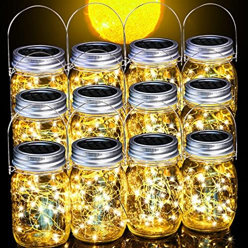 Cooo 12 Pack Crystal Glass Lanterns Sets Solar Powered 30LED Mason Jar Lights,Waterproof Outdoor Hanging Patio Porch Garden Yard Backyard Balcony Lawn Handmade Wall Lighting Fixtures Decor-Warm White post thumbnail image