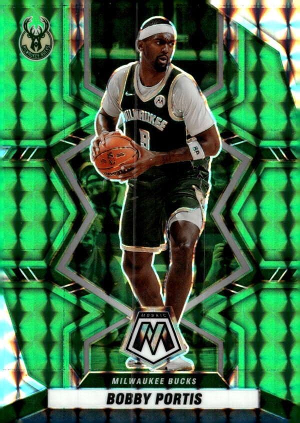 2021-22 PANINI MOSAIC MOSAIC GREEN #182 BOBBY PORTIS MILWAUKEE BUCKS BASKETBALL OFFICIAL TRADING CARD OF NBA post thumbnail image