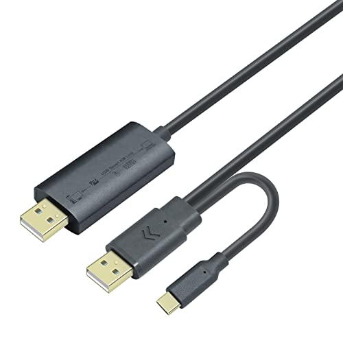 DTech Computer to Computer USB Cable, 6ft PC to PC Data Transfer Cord USB-C USB-A Windows 11 10 8 7 Vista XP MAC for USB 2.0 High Speed Easy File Sync Software Included post thumbnail image