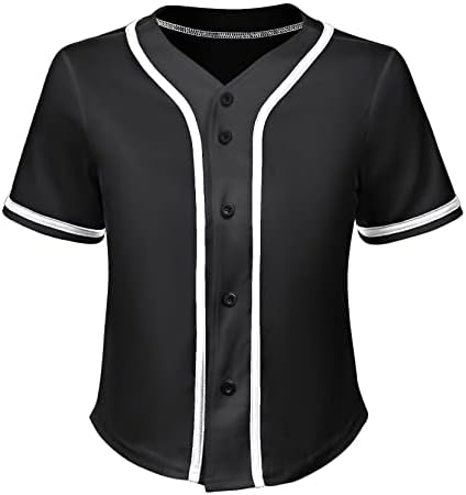 Outofgas Kids Baseball Jersey Button Down T Shirts Boys Girls Hip Hop Fashion Sports Blank Baseball Tee Softball Jersey post thumbnail image