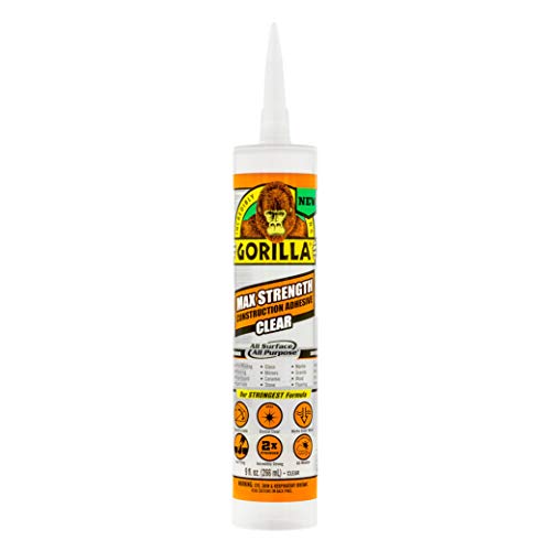 Gorilla Max Strength Clear Construction Adhesive, 9 Ounce Cartridge, Clear, (Pack of 1) post thumbnail image