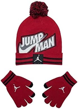 Nike Jumpman Glove & Beanie Hat Boys Clothing Set Size OSFM, Color: Red/Black post thumbnail image