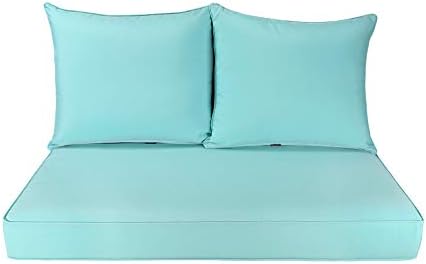 BOSSIMA Patio Furniture Cushions Comfort Deep Seat Glider Loveseat Cushion Indoor Outdoor Seating Cushions Light Blue post thumbnail image