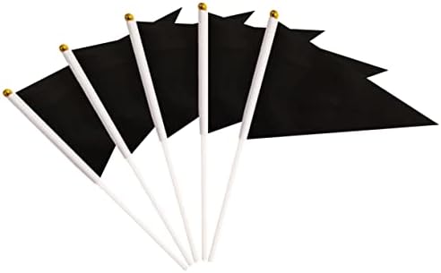 25 Pack Black Pennant Flags Small Mini Hand Held Solid Color Pennant DIY Graffiti Flags On Sticks,Party Events Celebration,School,Grand Opening,Kids Birthday,Sports Clubs,Flower Pot (Black) post thumbnail image