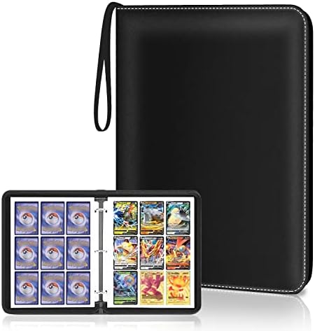 HESPLUS 900 Pockets Trading Card Album Folder, Baseball Card Binder with Sleeves, Collectible Trading Album for Baseball Cards, Trading Cards, Football Cards, MTG, TCG, Game Cards, Sports Cards -Black post thumbnail image