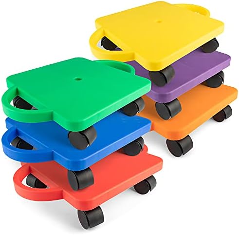 Champion Sports Scooter Board with Handles, Set of 6, Wide 12 x 12 Base – Multi-Colored, Fun Sports Scooters with Non-Marring Plastic Casters for Children – Premium Kids Outdoor Activities and Toys post thumbnail image