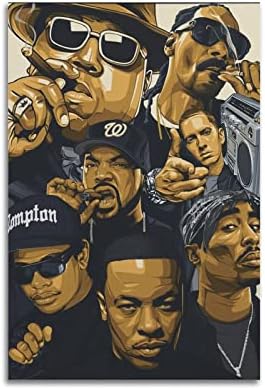 LJLDSHANGB Old School Rap Poster Rapper Poster Hip Hop Legends Poster Decorative Painting Canvas Wall Posters And Art Picture Print Modern Family Bedroom Decor Posters 12x18inch(30x45cm) post thumbnail image