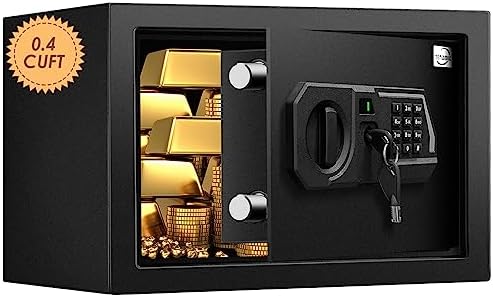 Tenamic Fireproof Safe Box 0.4 Cuft Electronic Digital Security Box, Keypad Small Lock Box Cabinet Safes with Internal Light, Solid Alloy Steel Office Hotel Home Mini Safe with 2 Passwords, Black post thumbnail image