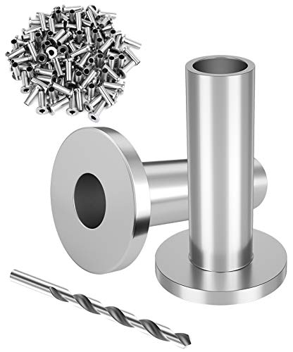 LuckIn 82 PCS Stainless Steel Protector Sleeves for 1/8” Cable, T316 Marine Grade, Perfect for DIY Balustrade, Stair, Deck Railing Projects, Included A Free Drill Bit post thumbnail image