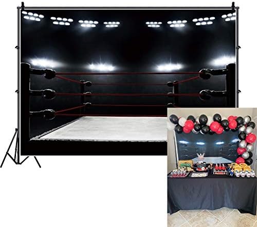 DASHAN 6x4ft Polyester Boxing Backdrop Boxing Ring Boxing Birthday Athlete Competitor Contest Arena Infighter Boxer Photography Background Sports Boxing Theme Party Gym Boys Men YouTube Photo Props post thumbnail image